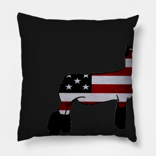 American Flag Market Wether Lamb Silhouette 2 - NOT FOR RESALE WITHOUT PERMISSION Pillow