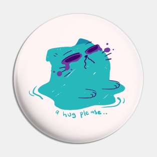 Sad Crying Cat Pin