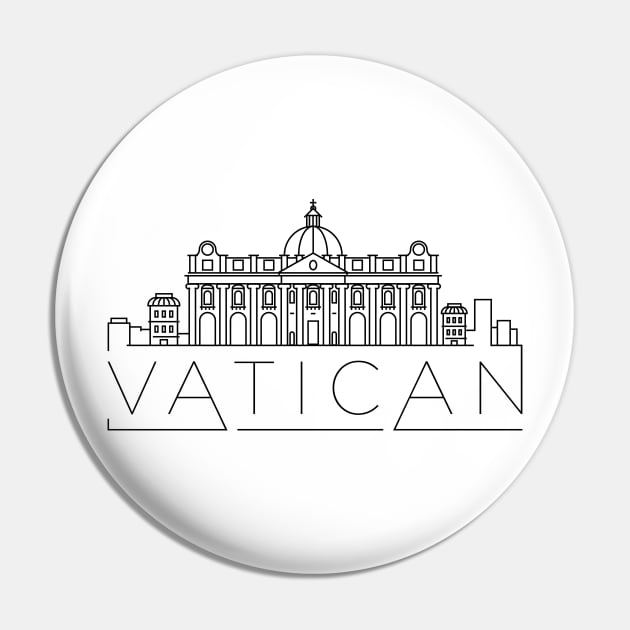 Vatican Minimal Skyline Pin by kursatunsal