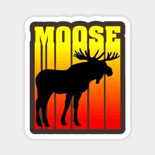 Retro Vintage Moose Magnet