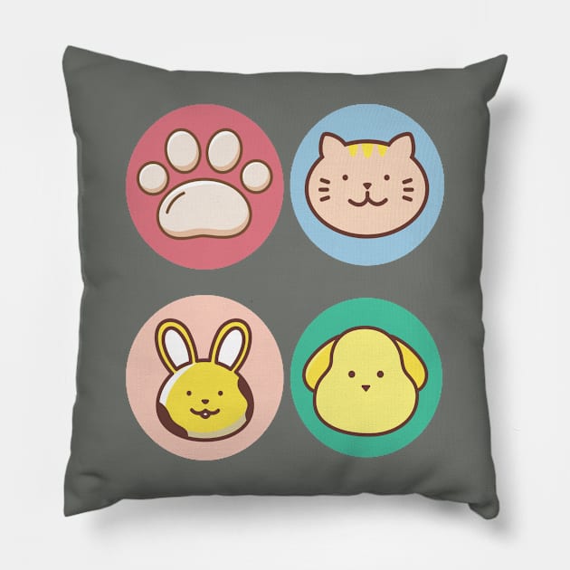 Cute Pets Pillow by RioDesign2020