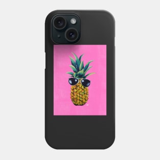 Neon Pink Pineapple Sunglasses Phone Case