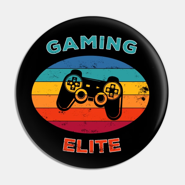 Gaming Elite Gamer Play Video Games Console Gift Pin by Lomitasu