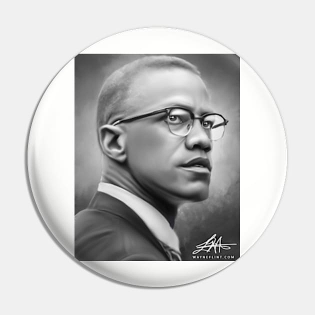 Digital Malcolm X Pin by wayneflint