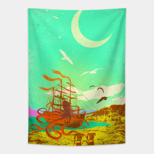 SQUID MOON Tapestry