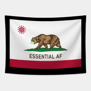 California Worker Essential AF Flag Covid 19 Coronavirus Tapestry