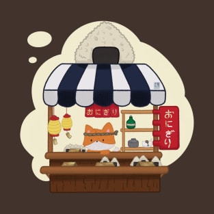 Fox San and his Onigiri Stand T-Shirt