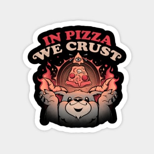 In Pizza We Crust - Cute Funny Evil Creepy Baphomet Gift Magnet