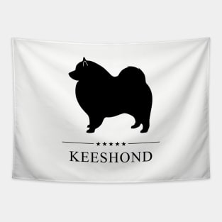 Keeshond Black Silhouette Tapestry