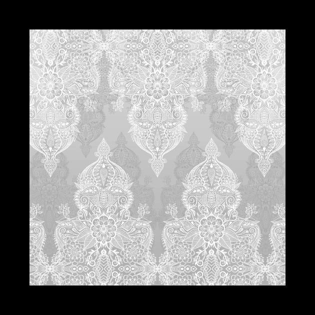 Lace & Shadows 2 - Monochrome Moroccan doodle by micklyn