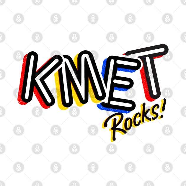 KMET Rocks ----80s Aesthetic by DrumRollDesigns