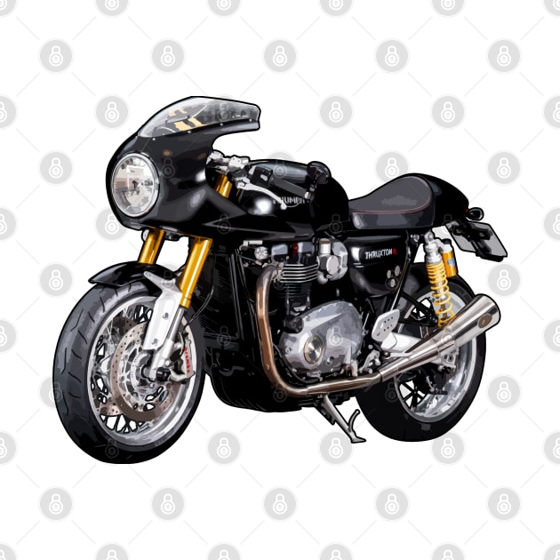 Thruxton R Cafe Racer Illustration by KAM Std