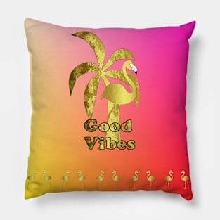 Tropical Summer Flamingo Pillow