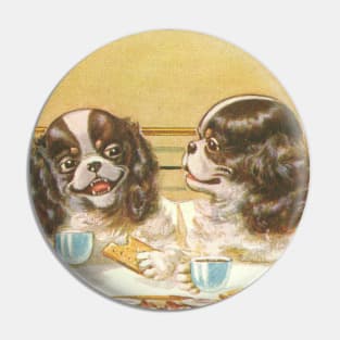 Cute Spaniel Dog Couple Share Some Pop Tarts in Bed Pin