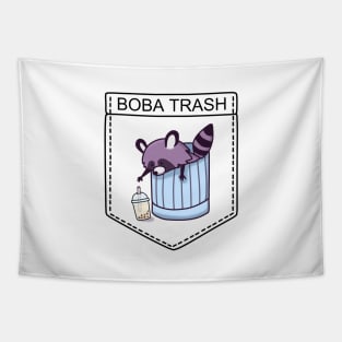 Boba Trash Racoon T-shirt Pocket Tapestry