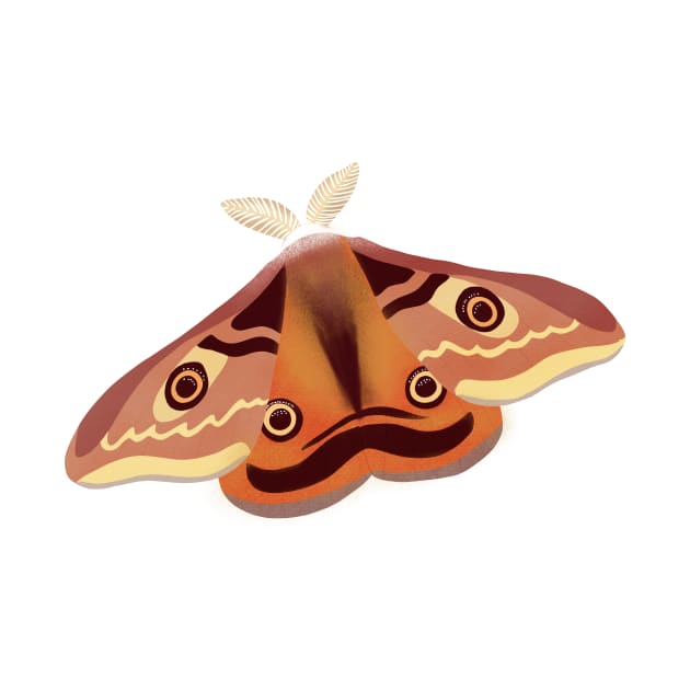 Emperor Moth Insect Illustration by ChloesNook