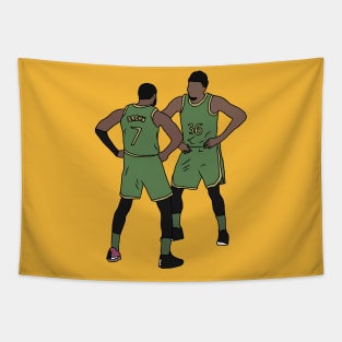 Jaylen Brown And Marcus Smart Dance Tapestry