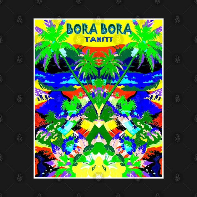 Bora Bora Tahiti Surreal Travel and Tourism Advertising Print by posterbobs