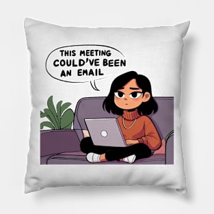 Pointless meetings Pillow