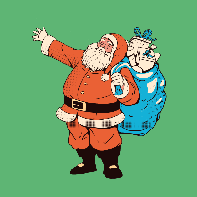 Vintage Santa Claus Christmas Illustration by SLAG_Creative