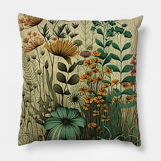 Beautiful Wildflowers garden Pillow