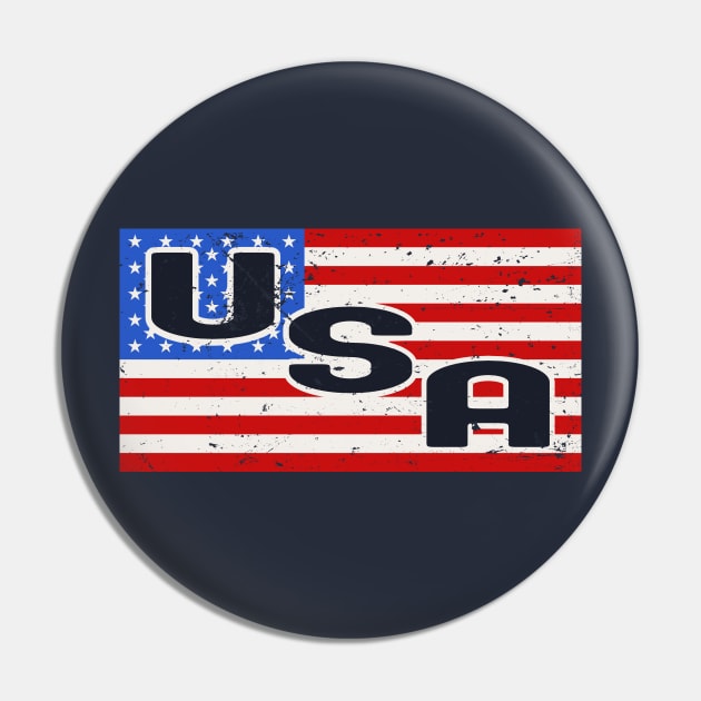 Vintage USA American Flag Pin by Etopix