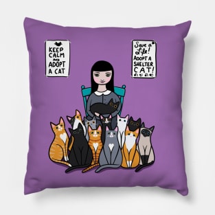 Adopt A Shelter Cat Pillow