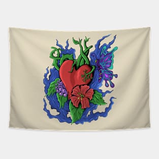 garden heart Tapestry