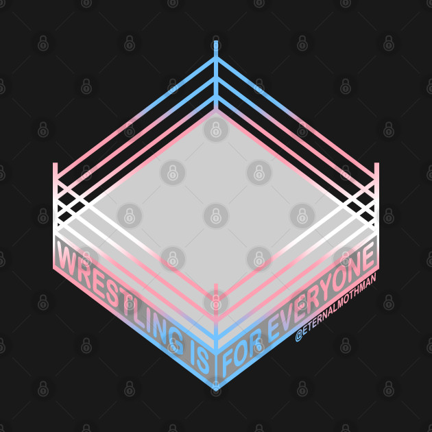 "Wrestling is for Everyone" Trans Transgender Pride Flag by eternalMothman