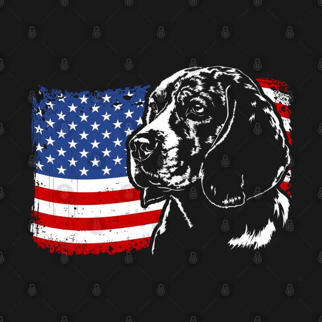 Proud Beagle American Flag patriotic dog by wilsigns