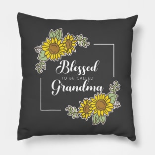 Blessed To Be Called Grandma Sunflower Mama Mom Mothers Day Pillow