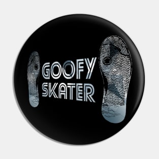 Trippy Geometric Goofy Skater Skateboarder Skateboarding Pin