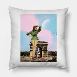 Lighten Your Heart - Surreal/Collage Art Pillow