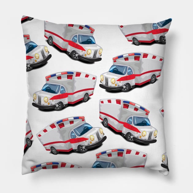 Ambulance Pattern. Pillow by nickemporium1