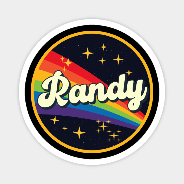 Randy // Rainbow In Space Vintage Style Magnet by LMW Art