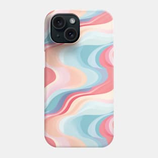 Pastel Ripples: Modern Abstract Waves Unleashed Phone Case