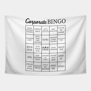 Corporate Jargon Buzzword Bingo Card Tapestry