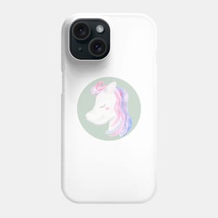 Watercolor sleeping unicorn Phone Case