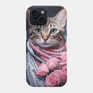 Bengal Cat In Winter Phone Case