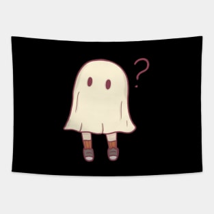 Cute confused halloween ghost Tapestry