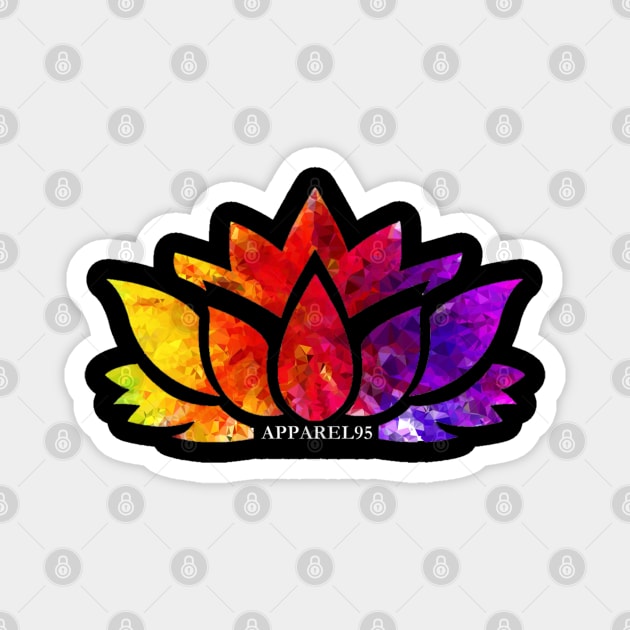 Multicolor Lotus Magnet by Apparel95