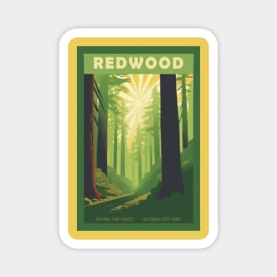 Redwood National Park Vintage Travel Poster Magnet