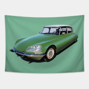 Citroen DS in Green Tapestry