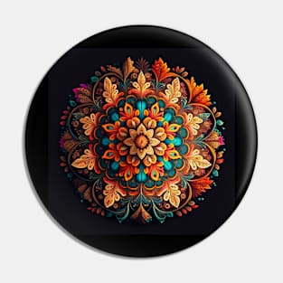 drawing mandala colored Pin