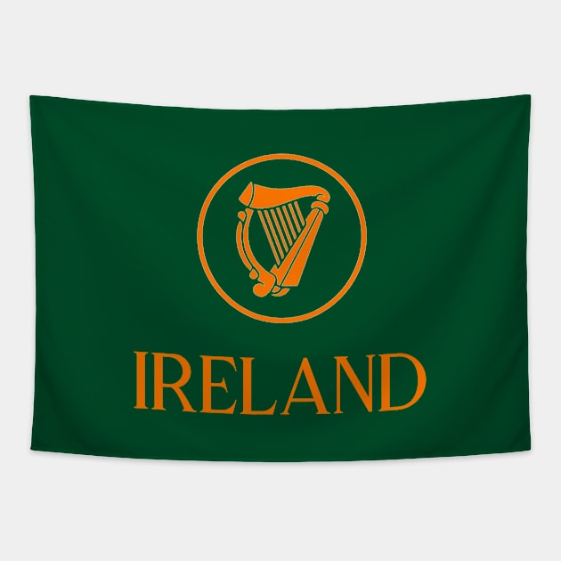 Ireland Orange Tapestry by VRedBaller