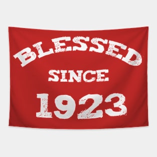 Blessed Since 1923 Cool Birthday Christian Tapestry