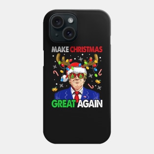 Make Christmas Great Again Funny Trump Ugly Christmas Phone Case