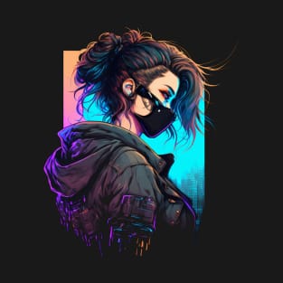 Cyberpunk Emo/Scene Girl Graphic T-Shirt