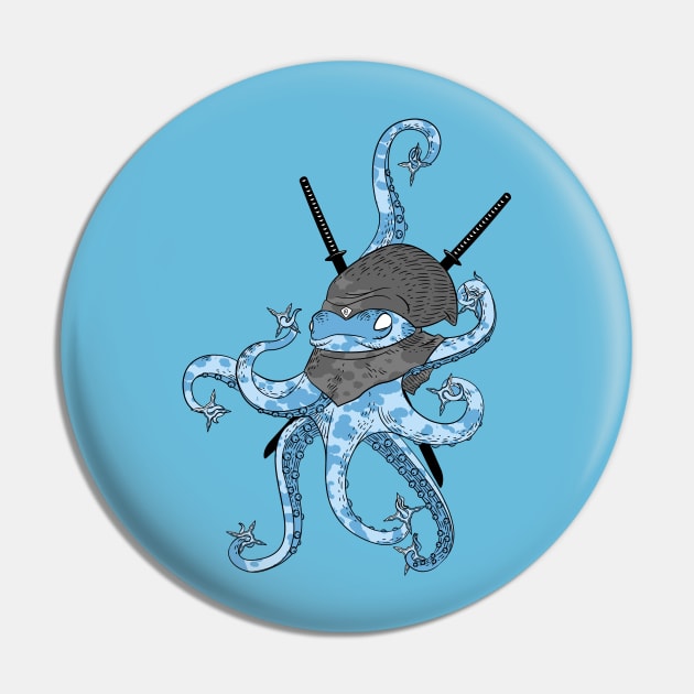 Octo Ninja Pin by Made With Awesome