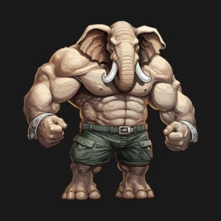 Bodybuilder Elephant T-Shirt